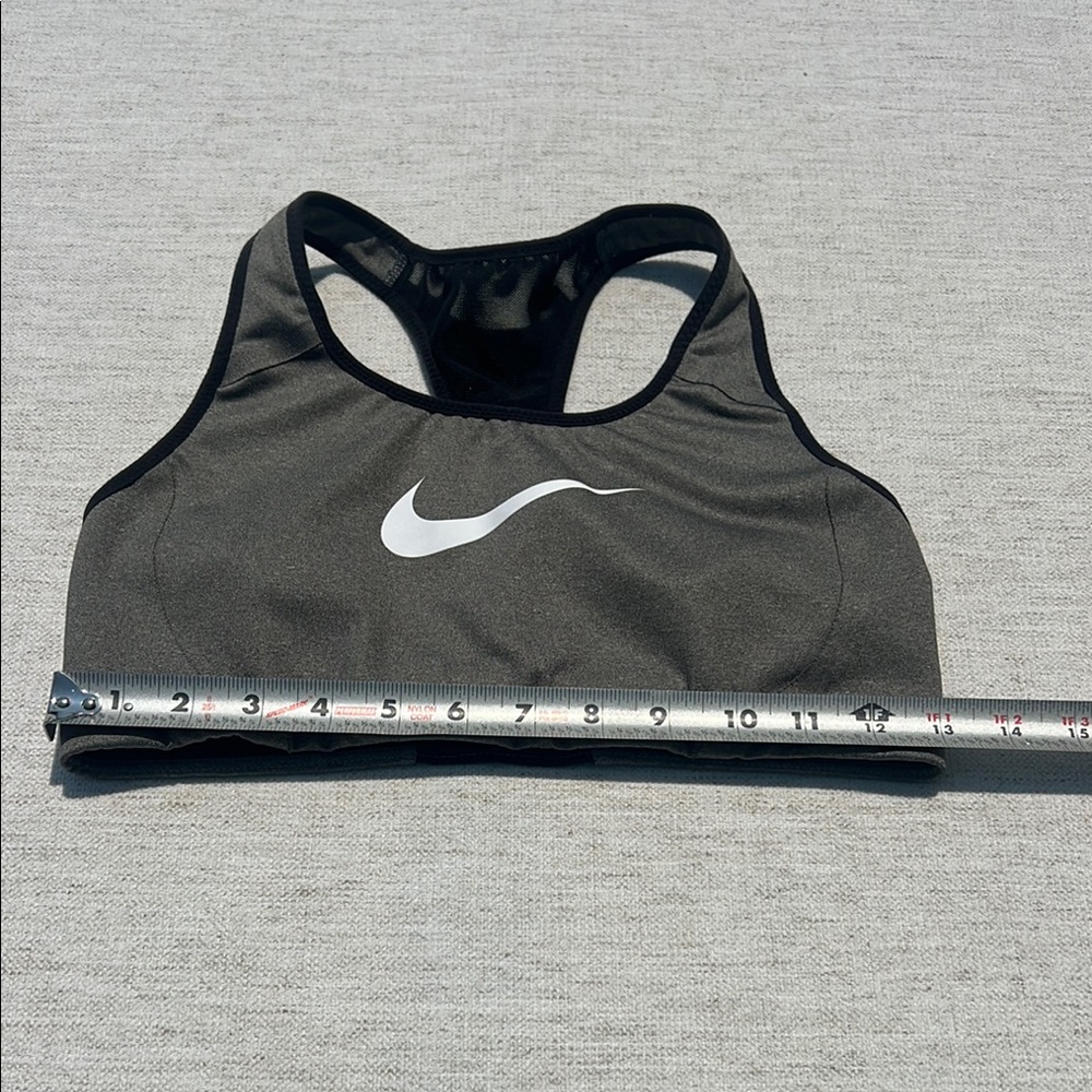 Nike Grey‎ and Black Performance Sports Bra with Mesh Style Racerback - Picture 2 of 7